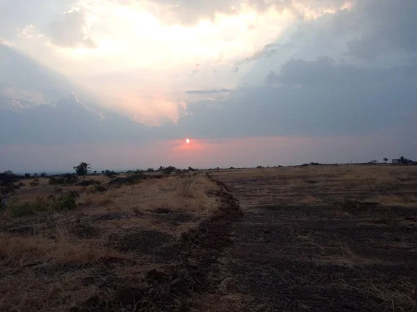 Sonnenuntergang Auch Als Sonnenuntergang Bekannt Ist Das Tägliche Verschwinden Der — Stockfoto