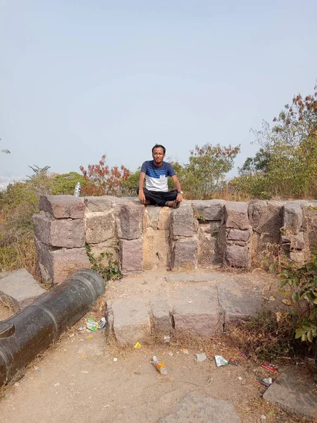 ゴルコンダ砦 ゴルコンダ ゴルコンダ砦 テルグ語 Golkonda 羊飼いの丘 は要塞化された要塞であり クトゥブ シャイ朝 15121687年頃 — ストック写真