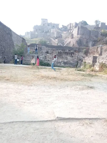 Golconda Fort Auch Bekannt Als Golkonda Telugu Ist Eine Befestigte — Stockfoto