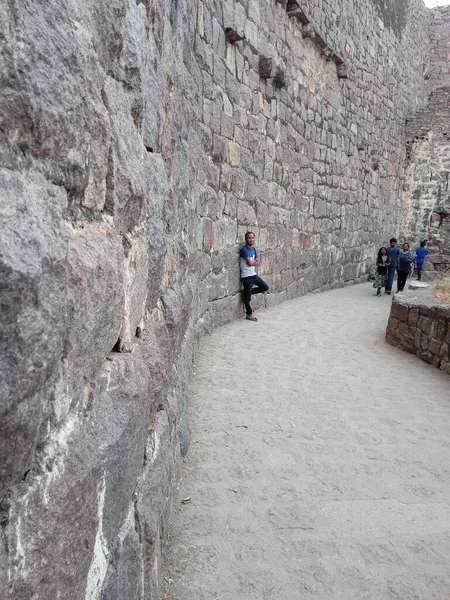 Fuerte Golconda También Conocido Como Golkonda Telugu Colina Los Pastores — Foto de Stock