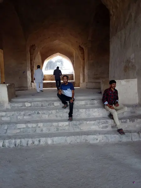 Golconda Fort Auch Bekannt Als Golkonda Telugu Ist Eine Befestigte — Stockfoto