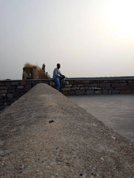 Golconda Fort Auch Bekannt Als Golkonda Telugu Ist Eine Befestigte — Stockfoto