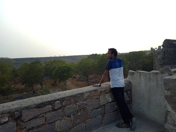 Golconda Fort Also Known Golkonda Telugu Shepherds Hill Fortified Citadel — Stock Photo, Image