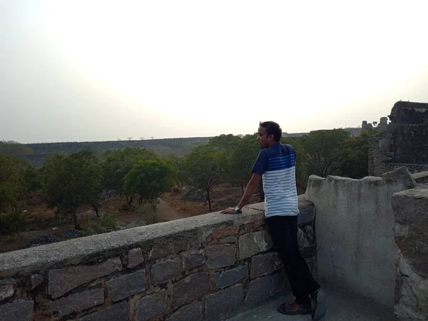 Fort Golconda Znany Również Jako Golkonda Telugu Wzgórze Pasterskie Jest — Zdjęcie stockowe