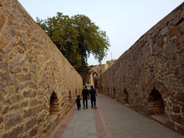 Golconda Fort Auch Bekannt Als Golkonda Telugu Ist Eine Befestigte — Stockfoto