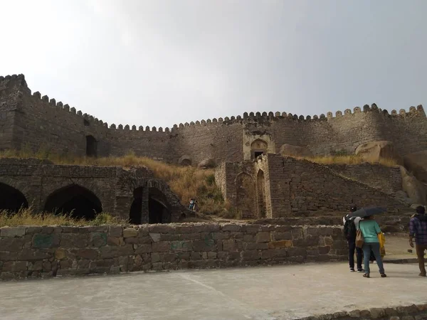 Golconda Fort Also Known Golkonda Telugu Shepherds Hill Fortified Citadel — Stock Photo, Image