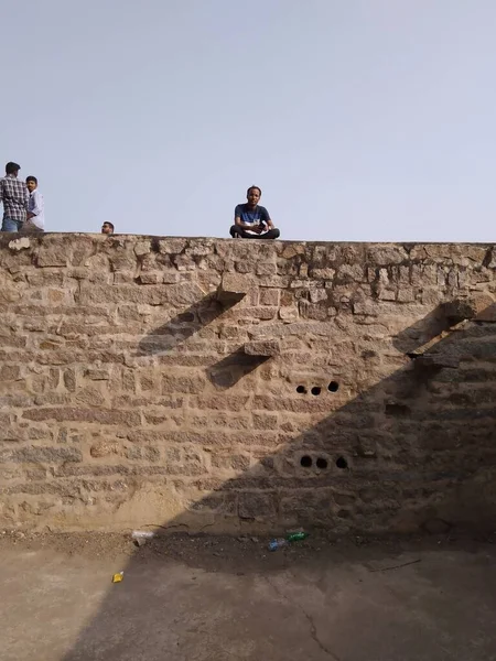 Golconda Fort Auch Bekannt Als Golkonda Telugu Ist Eine Befestigte — Stockfoto