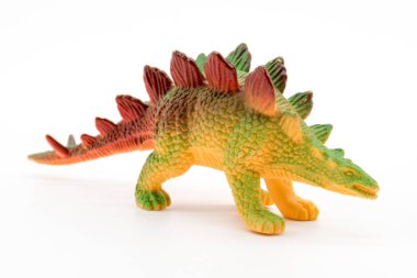 Stegosaurus oyuncak model beyaz arka plan üzerinde