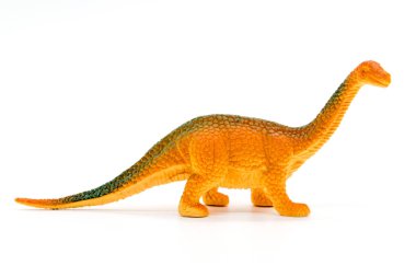 Brachiosaurus dinozor oyuncak model beyaz arka plan üzerinde