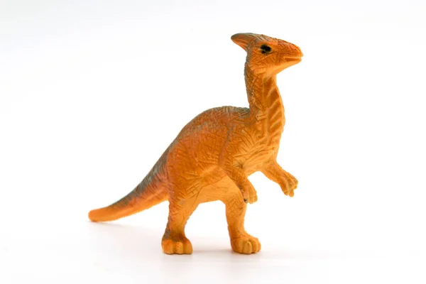 Parasaurolophus dinozor oyuncak model beyaz arka plan üzerinde — Stok fotoğraf