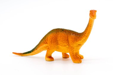Brachiosaurus dinozor oyuncak model beyaz arka plan üzerinde