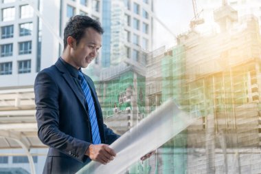 İşadamı planlama inşaat proje 