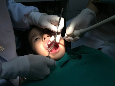 Çocuk diş Kliniği ağız muayenesi sahip