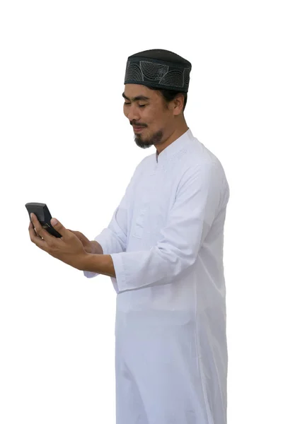 Арабські бізнесмен ізольовані фону з відсічним контуром. — стокове фото