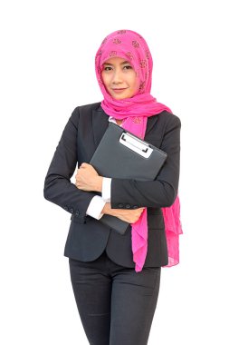 Kırpma yolu ile Arap izole işkadını arka plan.