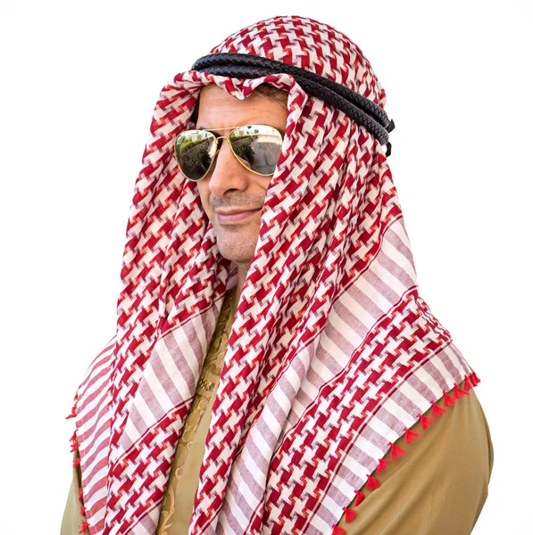 Portrait of Arab businessman isolated background with clipping p — Stock Photo, Image