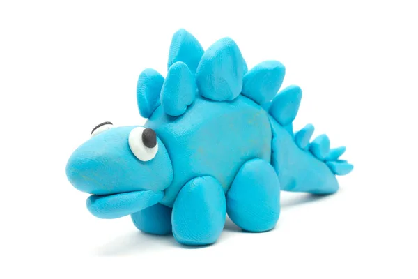 Play dough Stegosaurus on white background — Stock Photo, Image