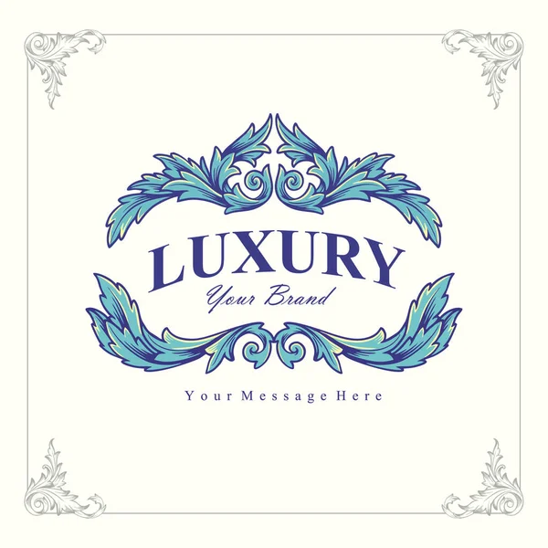 Illustrations Luxury Logo Brand Vintage Luxury Style — Stock Vector