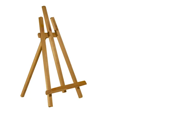 Small Desktop Wooden Easel Artists Isolated White Background Side View — Stock Photo, Image