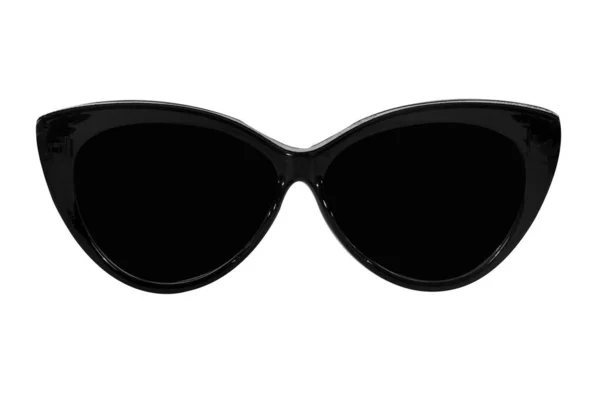 Black Women Sunglasses Close Isolated White Background Glasses Front View — Stock Photo, Image