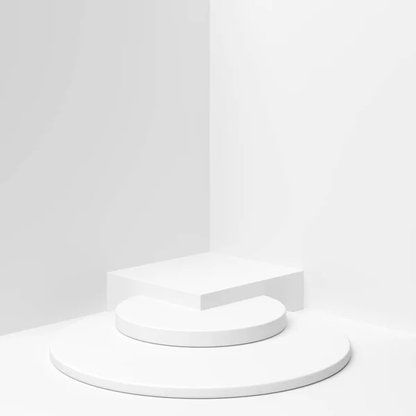 Abstracte Achtergrond Modelleren Scène Geometrie Vorm Podium Voor Product Display — Stockfoto