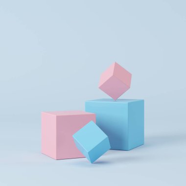 Soyut arkaplan, sahne geometrisi şekilli podyumu ürün gösterimi için düzenleyin. 3B görüntüleme