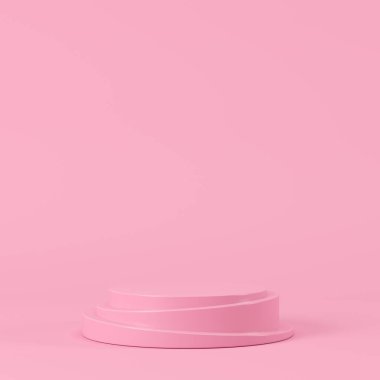 Soyut arkaplan, sahne geometrisi şekilli podyumu ürün gösterimi için düzenleyin. 3B görüntüleme