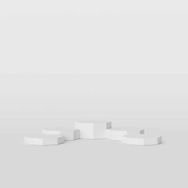 Абстрактный Фон Имитирующий Сцену Геометрической Формы Подиум Показа Продукции Рендеринг — стоковое фото