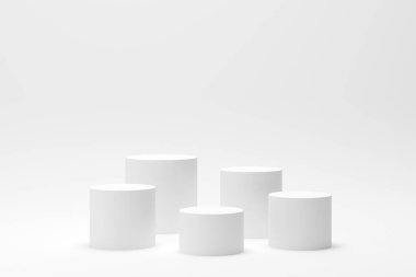 Soyut arkaplan, sahne geometrisi şekilli podyumu ürün gösterimi için düzenleyin. 3B görüntüleme