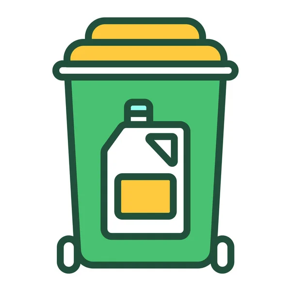 Ícone de linha de cores recicláveis de plástico. Reciclagem de resíduos. Classificação de lixo. Protecção do ambiente. Esboço pictograma para página web, aplicativo móvel, promo . —  Vetores de Stock