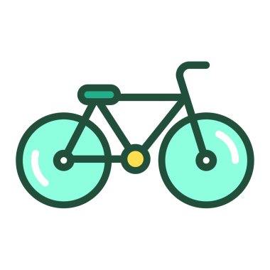 Bisiklet çizgisi renk simgesi. Kirliliği önleme. Sıfır israf yaşam tarzı. Web sayfası, mobil uygulama, tanıtım için resim çizelgesi.