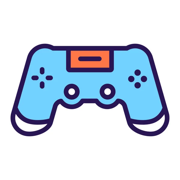 Icono de línea de color joystick. Dispositivo de entrada. Ocio casero. Elemento vectorial aislado . — Vector de stock