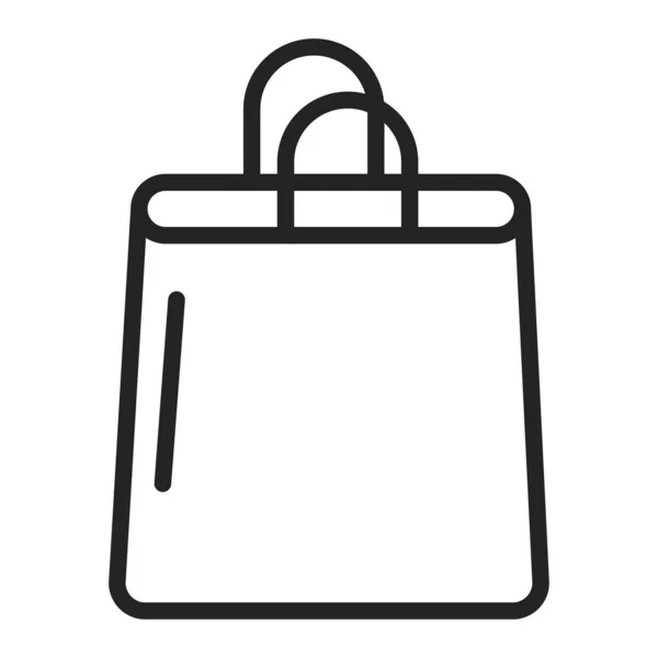 Eco linha bolsa ícone preto. Reciclar têxteis. Sem desperdício de estilo de vida. Esboço pictograma para página web, aplicativo móvel, promo . — Vetor de Stock