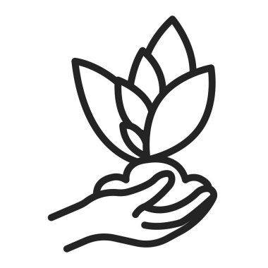 Bitki bakımı siyah çizgi simgesi. Düzenlenebilir felç. Ev tatili. Web sayfası, mobil uygulama, tanıtım için resim çizelgesi.