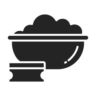 Sünger ve bovling simgesi. Temizlik servisi. Web sayfası, mobil uygulama, tanıtım için resim çizelgesi.