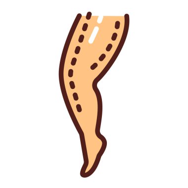 Kalça kaldırma siyah çizgi simgesi. Plastik vücut ameliyatı. İzole vektör elementi. Web sayfası, mobil uygulama, tanıtım için resim çizelgesi.