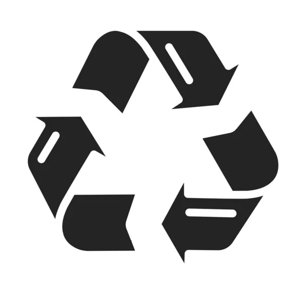 Recyceln Sie schwarze Glyphen-Symbole. Umweltfreundliche Vermeidung von Umweltverschmutzung Symbol Umweltschutz. UI UX GUI Designelement. — Stockvektor