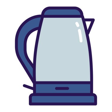 Elektrik ısıtıcısı renk çizgisi simgesi. Ev aletleri. Mutfak aletleri. Web sayfası, mobil uygulama, pankart için imzala. 