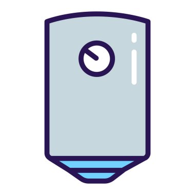 Kazan renk çizgisi simgesi. Isıtma suyu için cihaz ya da konteyner. Ev aletleri. Web sayfası, mobil uygulama, pankart için imzala. 