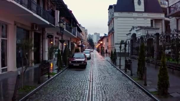 Leere Straße Batumi Wegen Covid19 — Stockvideo