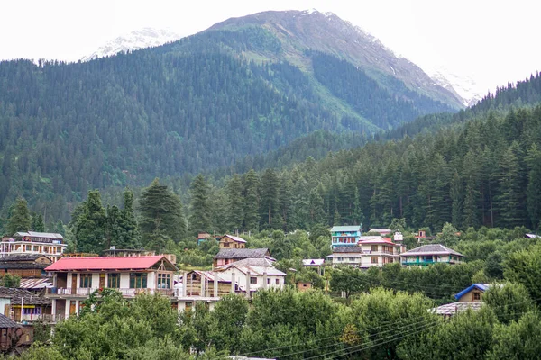 Nice valley view around huge mountain and forest