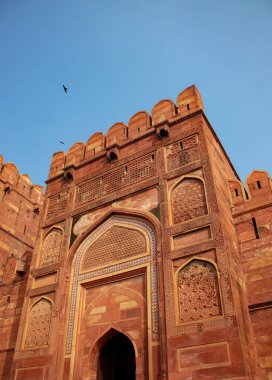 Agra Kalesi giriş kapısı. Agra Hindistan.