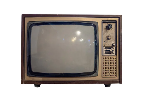 Old Vintage Television White Back Ground Isolate — Stock Photo, Image