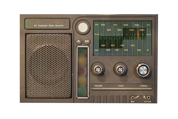 Vecchia Musica Vintage Radio Sfondo Bianco Terra Isolare — Foto Stock