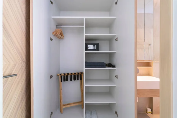 Interior design of wardrobe and cabinet in bedroom of villa, house, home, condo and apartment