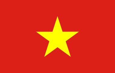 Vietnam Bayrağı illüstrasyonu, dokulu geçmiş, semboller ve Vietnam resmi bayrağı 