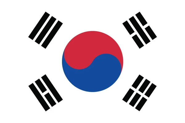 韩国国旗图解 纹理背景 象征和官方国旗 — 图库照片