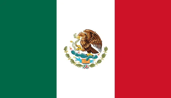 Bandeira México Ilustração Fundo Texturizado Símbolos Bandeira Oficial México — Fotografia de Stock