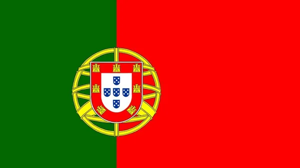 Ilustracja Flagi Portugalii Teksturowane Tło Symbole Oficjalna Flaga Portugalii — Zdjęcie stockowe