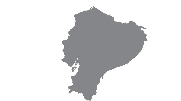 Ecuador Mappa Con Tono Grigio Sfondo Bianco Illustrazione Strutturato Simboli — Foto Stock